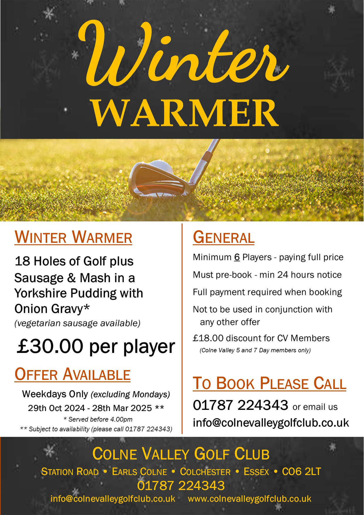 Winter Warmer - Colne Valley Golf Club